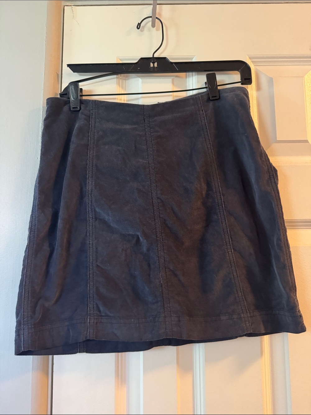 Free People Navy Panel Suede Mini Skirt